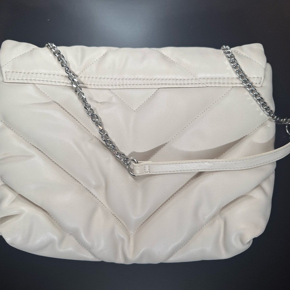 ZARA Cream Quilted Clutch with Silver Accent - Picture 7 of 7